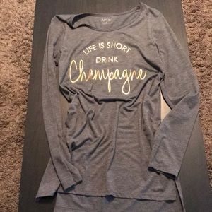 Long Sleeve Champagne Tee